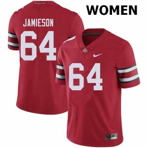 Women's Ohio State Buckeyes #64 Jack Jamieson Red Nike NCAA College Football Jersey Real JOR0244SG